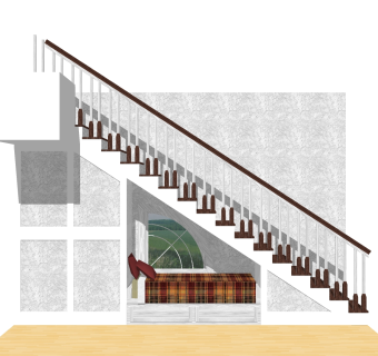 现代家庭楼梯sketchup模型下载