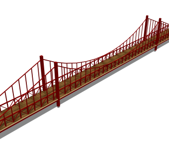 现代桥梁草图大师模型下载，sketchup桥梁su模型分享
