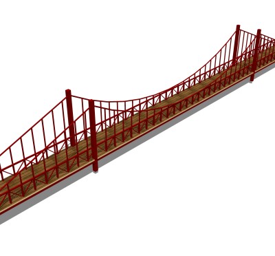 现代桥梁草图大师模型下载，sketchup桥梁su模型分享