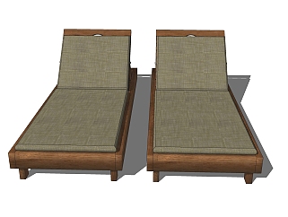 现代户外休闲桌椅SU模型下载，户外椅skb模型分享