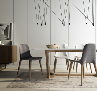 现代餐桌sketchup模型下载