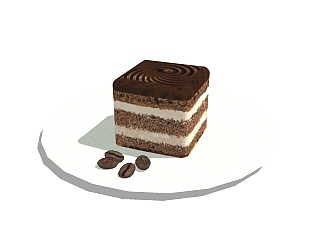 现代<em>蛋糕</em>草图大师模型，食品sketchup模型下载