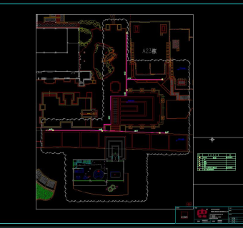 度假区景观施工图，度假区CAD设计图