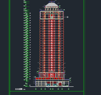 某高层综合楼全套CAD施工图，办公空间CAD施工图纸下载