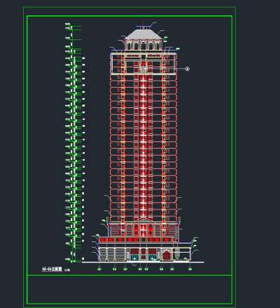 某高层综合楼全套CAD施工图，办公空间CAD施工图纸下载