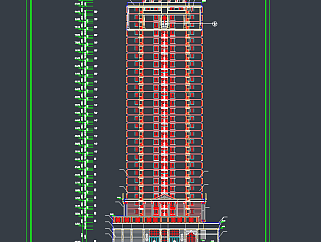 某高层综合楼全套CAD施工图，办公空间CAD施工图纸下载