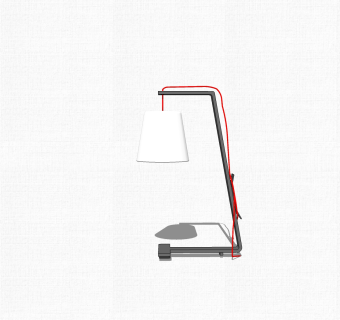 现代简约台灯草图大师模型，台灯skp模型下载