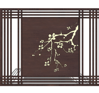 创意花纹锈板草图大师模型，锈板sketchup模型下载