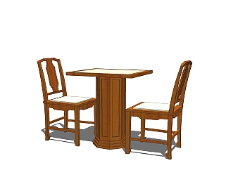 中式<em>休闲</em>桌椅免费su模型，<em>休闲</em>桌椅sketchup模型下载