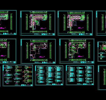 办公楼电气设计施工图CAD图纸