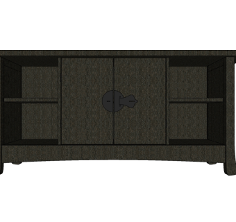 日式电视柜SU模型下载，电视柜skb模型分享