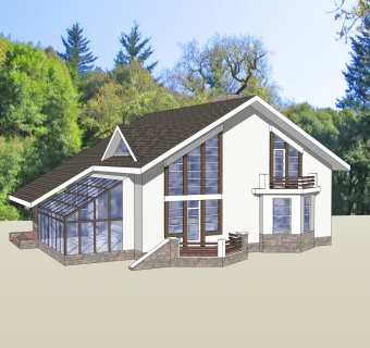 现代独栋别墅草图大师模型下载，别墅外观sketchup模型分享