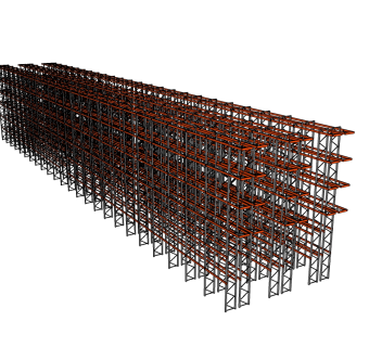 现代工程建筑脚手架草图大师模型，脚手架su模型下载