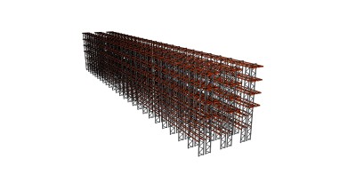 现代工程建筑脚手架草图大师模型，脚手架su模型下载