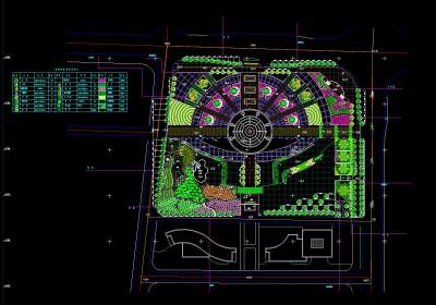 广场景观规划图施工图CAD图纸