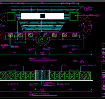 洗浴城接待台详图，接待台CAD设计施工图