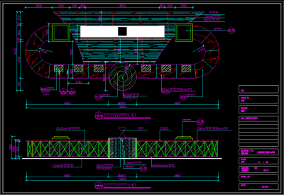 洗浴城接待台详图，接待台CAD设计施工图