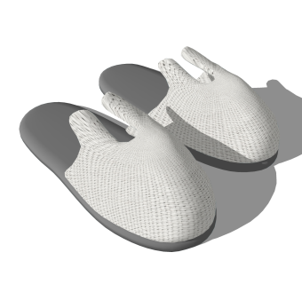 现代棉拖鞋草图大师模型,服装店衣架su模型下载