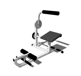 现代健身器材草图大师模型，健身器材sketchup模型下载