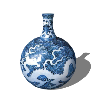 现代瓷器SU模型，瓷器SKP模型下载