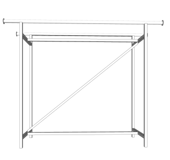 现代铁艺落地挂衣架草图大师模型,服装店衣架su模型下载