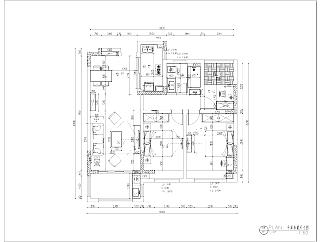 北欧两室两厅100㎡施工图CAD图纸dwg文件分享