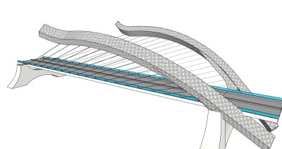 现代公路桥草图大师模型，公路桥su模型下载