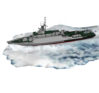 现代俄罗斯buyan-M级暴徒轻型护卫舰草图大师模型，俄罗斯buyan-M级暴徒轻型护卫舰SU模型下载