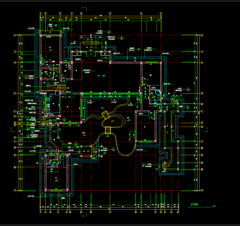 仿古别墅建筑结构施工图，别墅建筑CAD建筑图纸下载