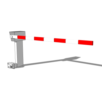 现代车行道闸SU模型，车行道闸SKP模型下载