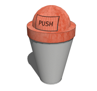 现代简约时尚垃圾箱草图大师模型，垃圾桶sketchup模型