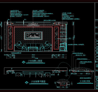 祥细客厅卧室家装户型图三居CAD，免费下载