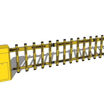 现代车行道闸su模型下载、车行道闸草图大师模型下载