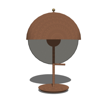 北欧玻璃台灯草图大师模型，轻奢台灯效果图su模型下载