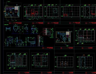 无障碍卫生间施工图CAD图纸下载