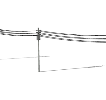  电线杆skp文件下载，电线杆SU模型