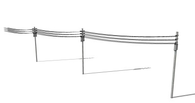  电线杆skp文件下载，电线杆SU模型