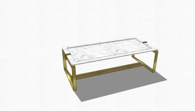 现代瓷质花纹茶几su模型，茶几草图大师模型下载