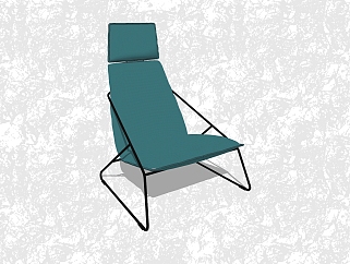 现代躺椅草图大师模型，休闲椅sketchup模型下载