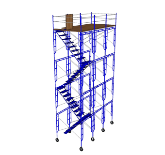 钢管脚手架草图大师模型，脚手架SU模型下载