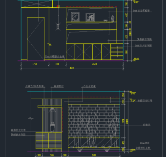 60个餐厅立面施工图，餐厅立面CAD施工图下载