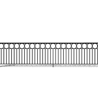 欧式铁质阳台栏杆su模型下载、铁质阳台栏杆草图大师模型下载