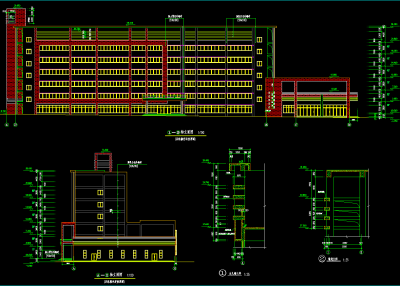 学院教学综合楼建筑施工图，教学楼CAD施工图纸下载