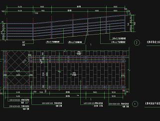 无障碍坡道标杆标准段详图节点CAD图纸下载
