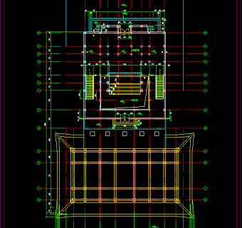 华藏寺大雄宝殿cad建筑施工图，寺庙cad竣工图下载