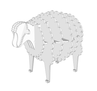 现代儿童智益玩具草图大师模型，玩具su模型下载