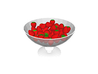 现代<em>草莓</em>草图大师模型，<em>草莓</em>SU模型下载