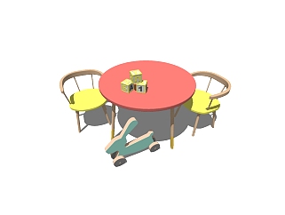 现代<em>儿童桌椅</em>草图大师模型下载，<em>儿童桌椅</em>sketchup模型