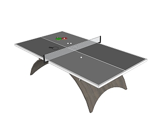 现代<em>乒乓球台</em>草图大师模型，<em>乒乓球台</em>sketchup模型下载