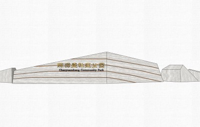 现代造型景墙草图大师模型，景墙sketchup模型免费下载